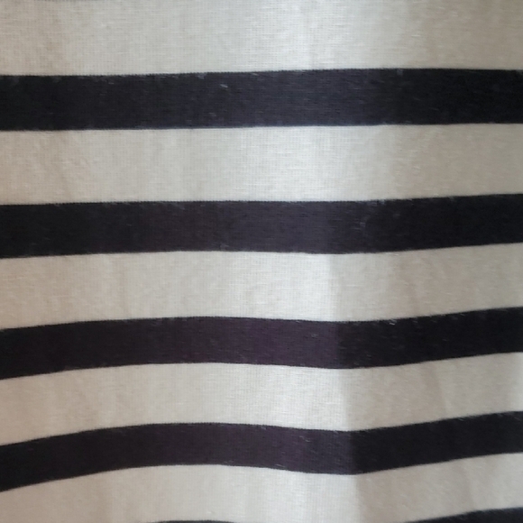 A New Day Black And Cream Stripe Sheath Dress Casual Crew Neck Short Sleeve - Picture 5 of 7